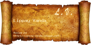 Lippay Vanda névjegykártya